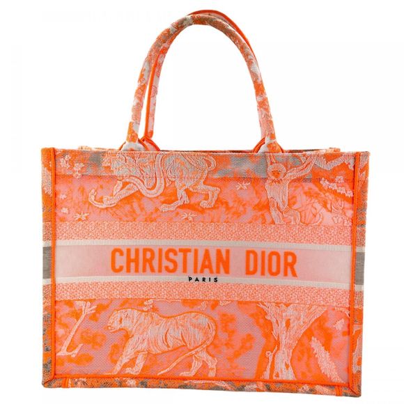 Christian Dior Handbags - Dior Tote Toile Orange Jouy Bag Medium de Christian Book